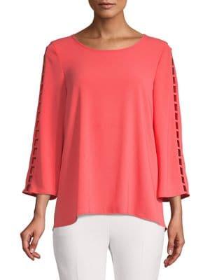 Spense Lattice-sleeve Top