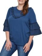 Junarose Plus Ruffled Bell-sleeve Blouse