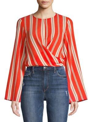 Miss Selfridge Stripe Twist-back Top