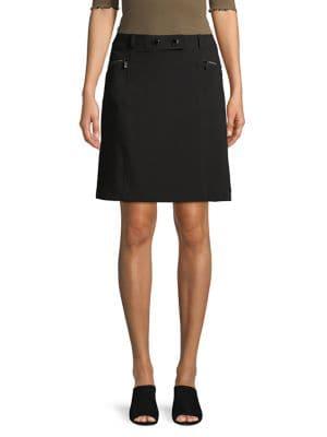 Karl Lagerfeld Paris Zipper A-line Skirt