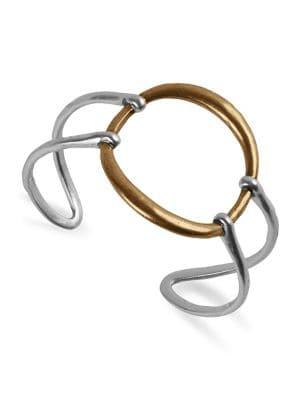 Lucky Brand Malibu Glamping Modern Circle Two-tone Cuff Bracelet