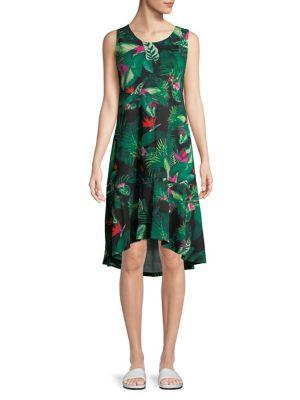 Lord & Taylor Tropical Sharkbite Dress
