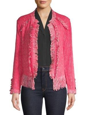 Nic+zoe Woven Fringe Jacket