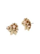 Miriam Haskell Faux-pearl Floral Cluster Earrings