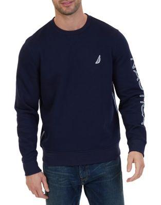 Nautica Logo Print Sleeve Sweatshirt