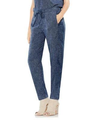 Vince Camuto Drawstring Chevron Pull-on Pants