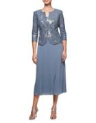 Alex Evenings Petite Two-piece Sequin Jacket And Gown