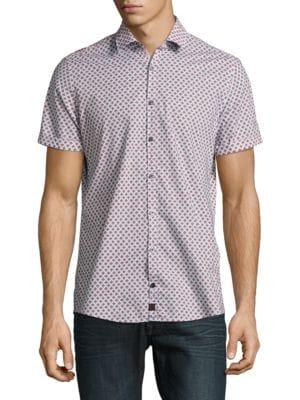 Strellson Printed Short Sleeve Button-down Shirt