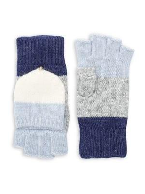 Kate Spade New York Brushed Colorblock Pop-top Mittens