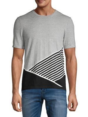 Michael Kors Asymmetrical Linear Graphic Tee