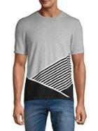 Michael Kors Asymmetrical Linear Graphic Tee