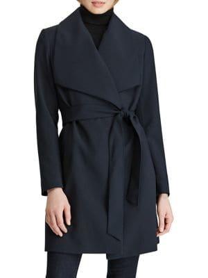 Lauren Ralph Lauren Belted Crepe Coat