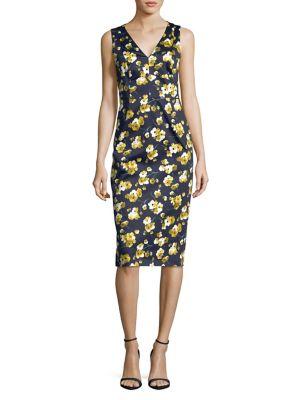 Max Mara Studio Floral Sleeveless Sheath Dress