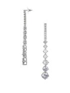 Nina Rayna Linear White Crystal Drop Earrings