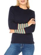 Dorothy Perkins Rainbow Cuff Crewneck Sweater