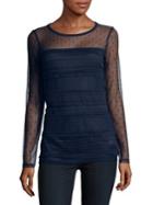 Michael Michael Kors Translucent Long-sleeve Top