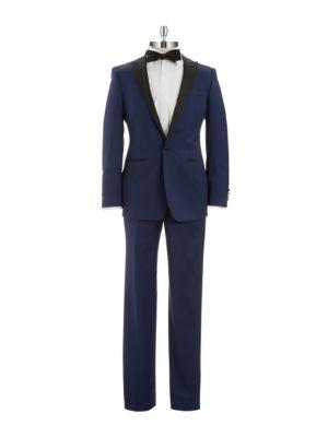 Calvin Klein Extreme Slim-fit Solid Peak Lapel Tuxedo