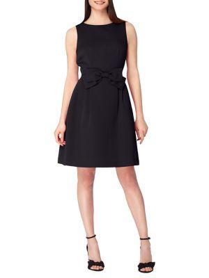 Tahari Arthur S. Levine Petite Faille Fit-&-flare Bow Dress