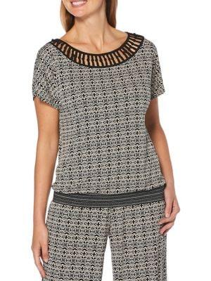 Rafaella Short-sleeve Printed Top