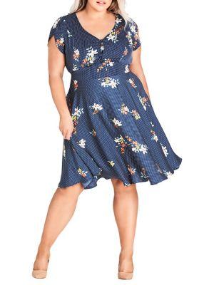 City Chic Plus Sweet Spot Floral Dress
