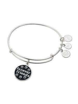 Alex And Ani Silvertone Furever Friends Bracelet