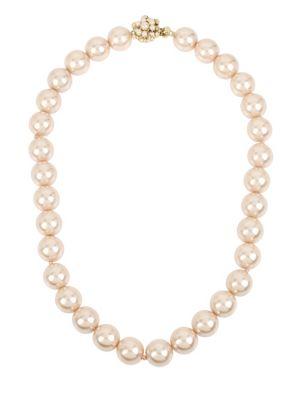Miriam Haskell Pearl Basics Faux Pearl Single Strand Necklace