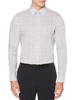 Perry Ellis Regular-fit Animal-print Button-down Shirt