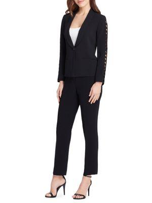 Tahari Arthur S. Levine Scallop-sleeve Jacket And Pant Suit