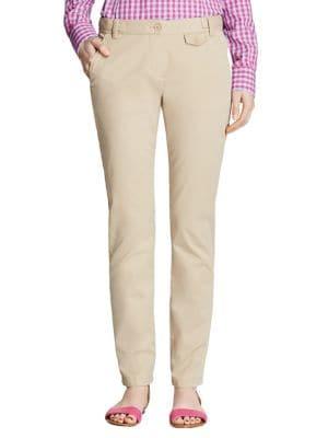 Brooks Brothers Red Fleece High-rise Stretch-cotton Pants