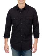 Lucky Brand Saturday Stretch Militrary Oxford Button-down Shirt