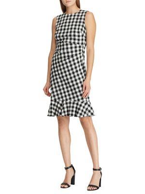Lauren Ralph Lauren Petite Gingham Jacquard Dress