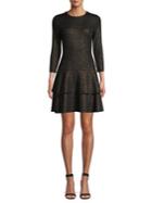 Michael Michael Kors Shimmer Double Tier Flounce Dress