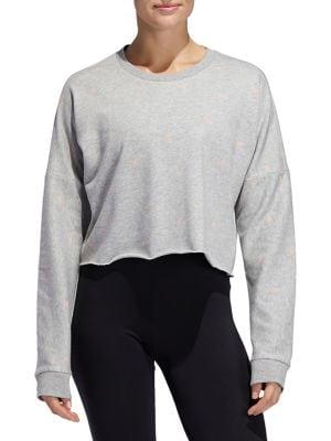 Adidas Printed French Terry Cropped Sweatshirt