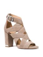 Michael Michael Kors Valerie Strappy Cage Suede Sandals