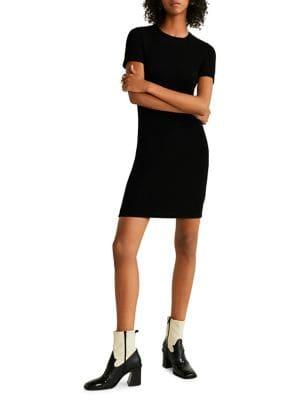 Mango Ribbed Jersey Dress