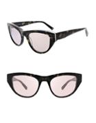 Kendall + Kylie 51.6mm Graphic Cat Eye Sunglasses