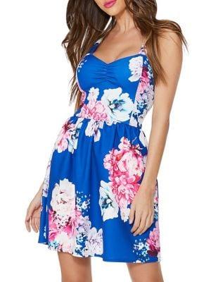 Quiz Floral Skater Dress