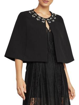 Bcbgmaxazria Jewel-trimmed Capelet