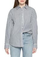 Walter Baker Doreen Striped Cotton Button-down Shirt
