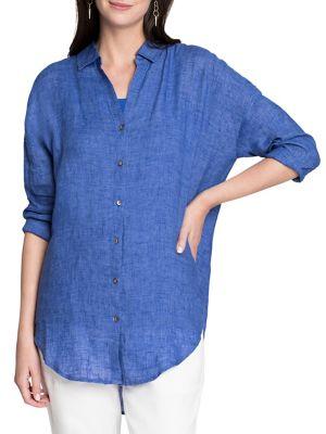 Nic+zoe Joyride Linen Button-down Tunic