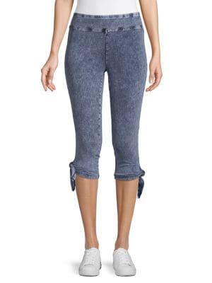 Marc New York Performance Side Tie Denim Cropped Pants