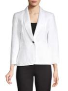 Kasper Linen-blend Button Jacket