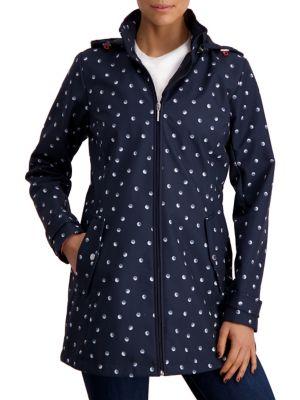 Weatherproof Hooded Bonded Shaped Walker Dotted Jacket