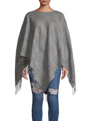 Lauren Ralph Lauren Houndstooth Boatneck Poncho