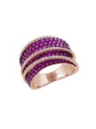 Effy Amore 14k Rose Gold, Ruby, & Diamond Ring