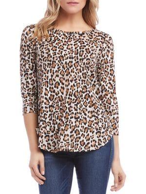 Karen Kane Leopard-print Crewneck Top