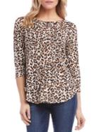 Karen Kane Leopard-print Crewneck Top