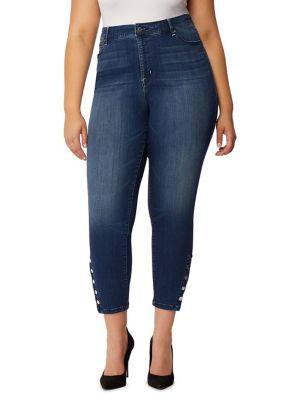 Rebel Wilson X Angels Plus Mid-rise Ankle Skinny Jeans