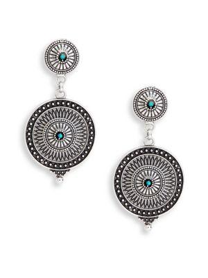 Design Lab Lord & Taylor Double Disc Drop Earrings