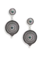 Design Lab Lord & Taylor Double Disc Drop Earrings